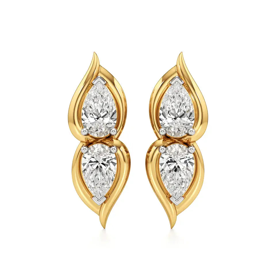 Mode | Pear Duo Lab-Grown Diamond Studs - Nivara