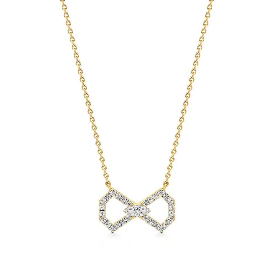 Foreva | Marquise & Round Lab Grown Diamonds Loop Pendant - Nivara