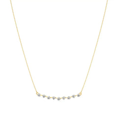 Noor | Round Lab Grown Diamonds Bar Necklace - Nivara