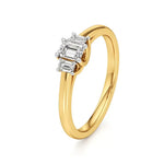 Aria | Emerald Lab-Grown Diamond Three-Stone Ring - Nivara