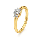 Aria | Emerald Lab-Grown Diamond Three-Stone Ring - Nivara