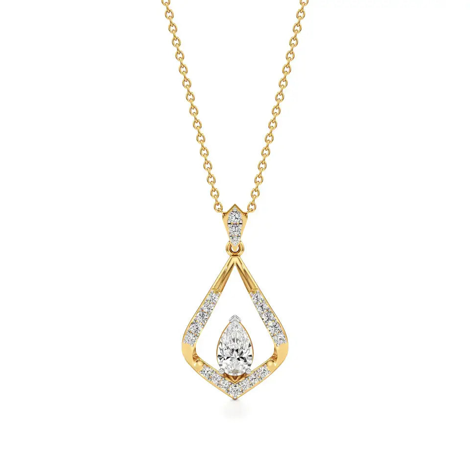Mode | Pear & Round Lab Grown Diamonds Pendant - Nivara