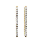 Mode | Round Lab-Grown Diamond Sleek Hoop Earrings - Nivara
