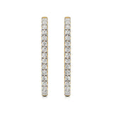 Mode | Round Lab-Grown Diamond Sleek Hoop Earrings - Nivara