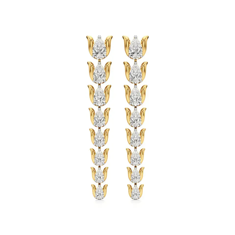 Mode | Pear Lab-Grown Diamonds Dangler Earrings - Nivara
