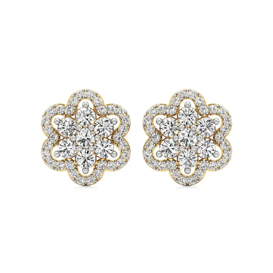 Flora | Round Lab-Grown Diamond Studs - Nivara