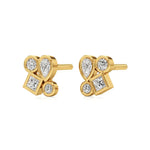 Celestia | Princess, Round and Pear Lab-Grown Diamonds Studs - Nivara
