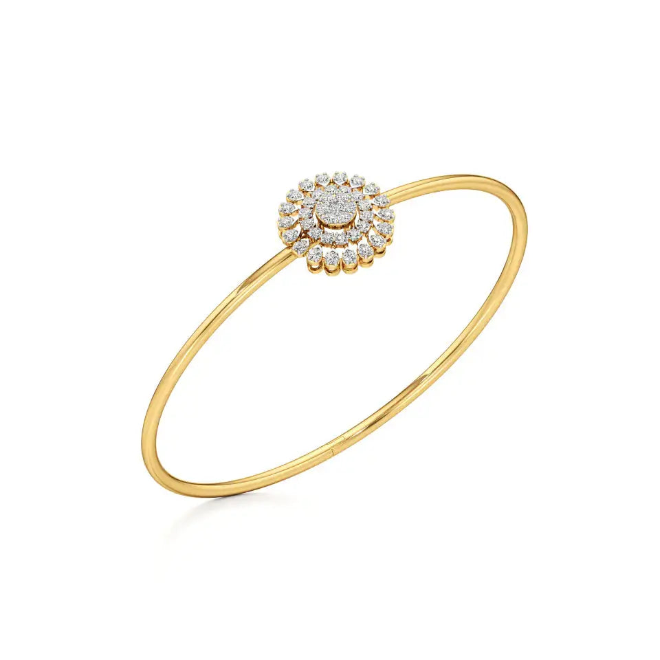 Sol | Classic Round Lab Grown Diamonds Bangle - Nivara