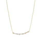 Anek | Multi-Shape Lab Grown Diamonds Bar Necklace - Nivara