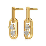 Sneh | Round Lab-Grown Diamonds Clustered Drop Earrings - Nivara