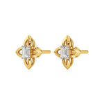 Nora | Emerald Solitaire Lab-Grown Diamond Studs - Nivara