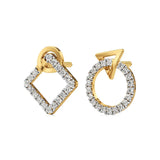 Mode | Round Lab-Grown Diamonds Halo Earrings - Nivara