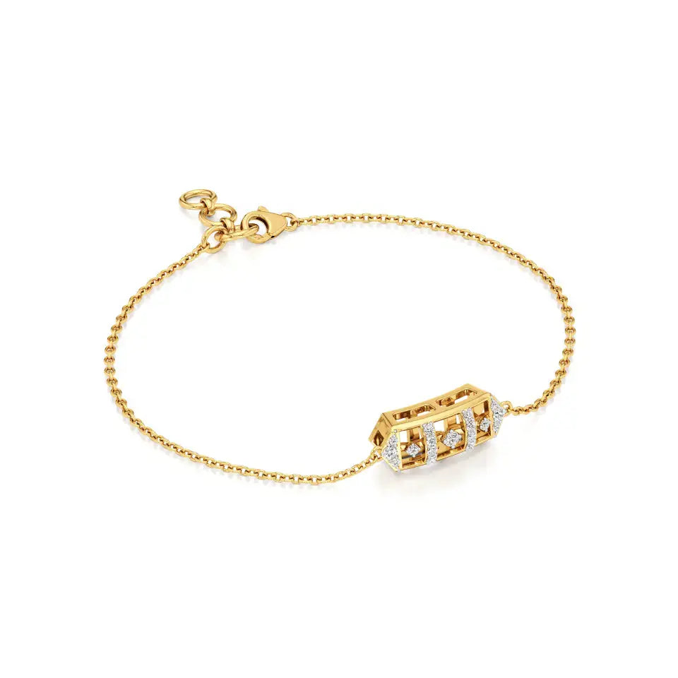 Rupak | Elegant Round Lab Grown Diamonds Chain Bracelet - Nivara