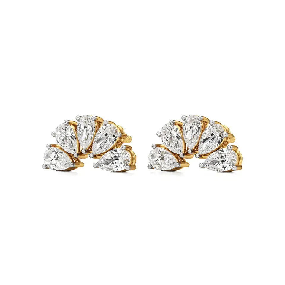 Mode | Round & Marquise Lab-Grown Diamond Swirl Studs - Nivara