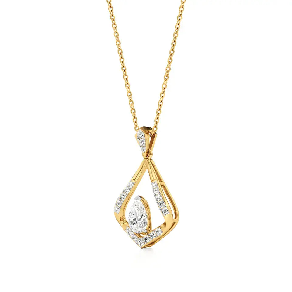 Mode | Pear & Round Lab Grown Diamonds Pendant - Nivara