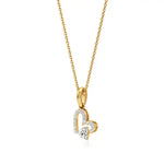Sneh | Classic Heart & Round Lab Grown Diamonds Pendant - Nivara