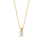 Thea | Radiant-Cut Solitaire Lab Grown Diamond 4-Prong Setting Pendant - Nivara