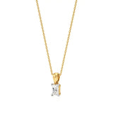 Thea | Radiant-Cut Solitaire Lab Grown Diamond 4-Prong Setting Pendant - Nivara