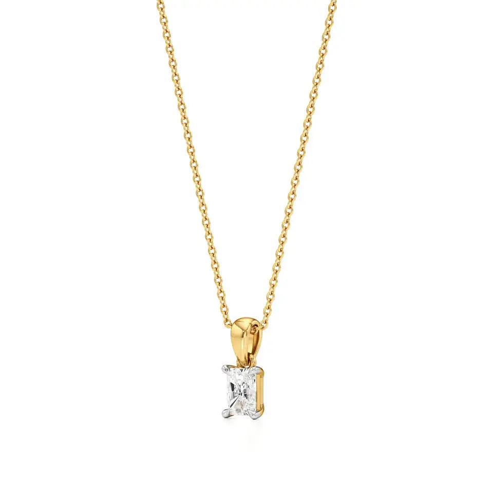 Thea | Radiant-Cut Solitaire Lab Grown Diamond 4-Prong Setting Pendant - Nivara