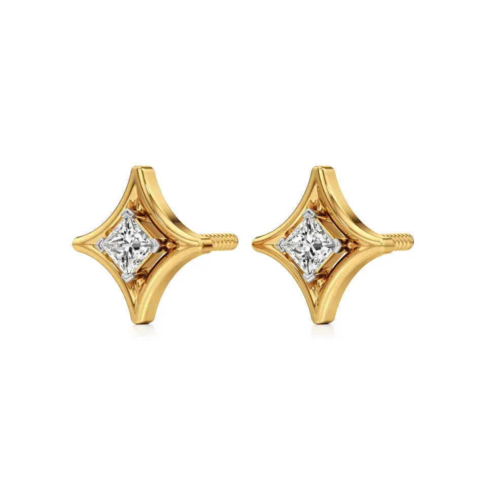 Mode | Princess Lab-Grown Diamond Solitaire Studs - Nivara