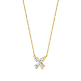Vanya | Marquise & Pear Lab Grown Diamonds Butterfly Pendant - Nivara