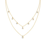 Elara | Round &  Pear Lab Grown Diamonds Necklace