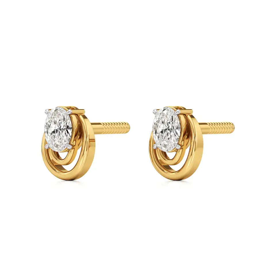Mode | Oval Lab-Grown Diamond Studs - Nivara