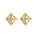 Nora | Round Solitaire Lab-Grown Diamond Square Studs - Nivara