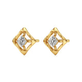 Nora | Round Solitaire Lab-Grown Diamond Square Studs - Nivara