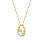 Sneh | Round Lab Grown Diamonds Heart Motif Pendant - Nivara