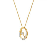 Sneh | Round Lab Grown Diamonds Heart Motif Pendant - Nivara