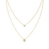 Elara | Round Lab Grown Diamonds Double Chained Necklace