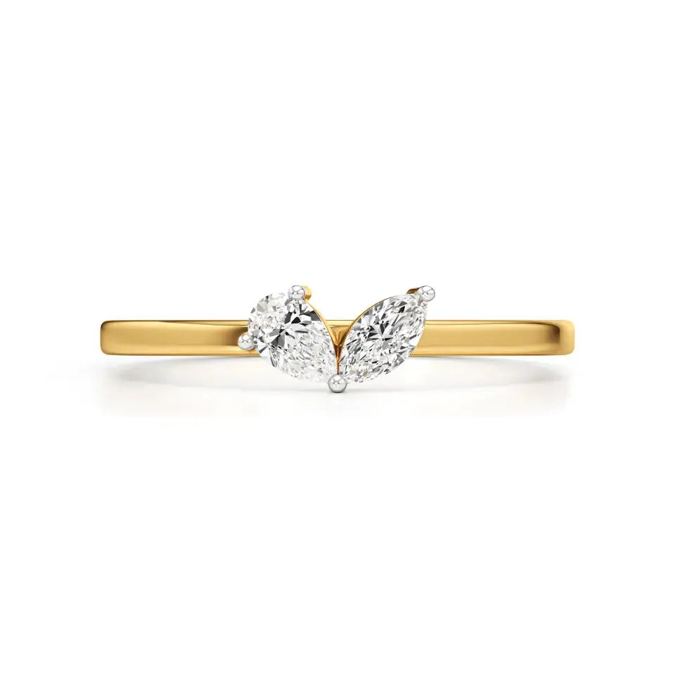 Mode | Marquise & Pear Lab-Grown Diamond Solitaire Ring - Nivara