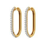 Mode | Round Lab-Grown Diamond Sleek Hoop Earrings - Nivara
