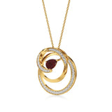 Mode | Pear-Cut Ruby & Round Diamonds Spiral Pendant - Nivara