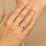 Mira | Pear Cut Solitaire with Halo - Nivara
