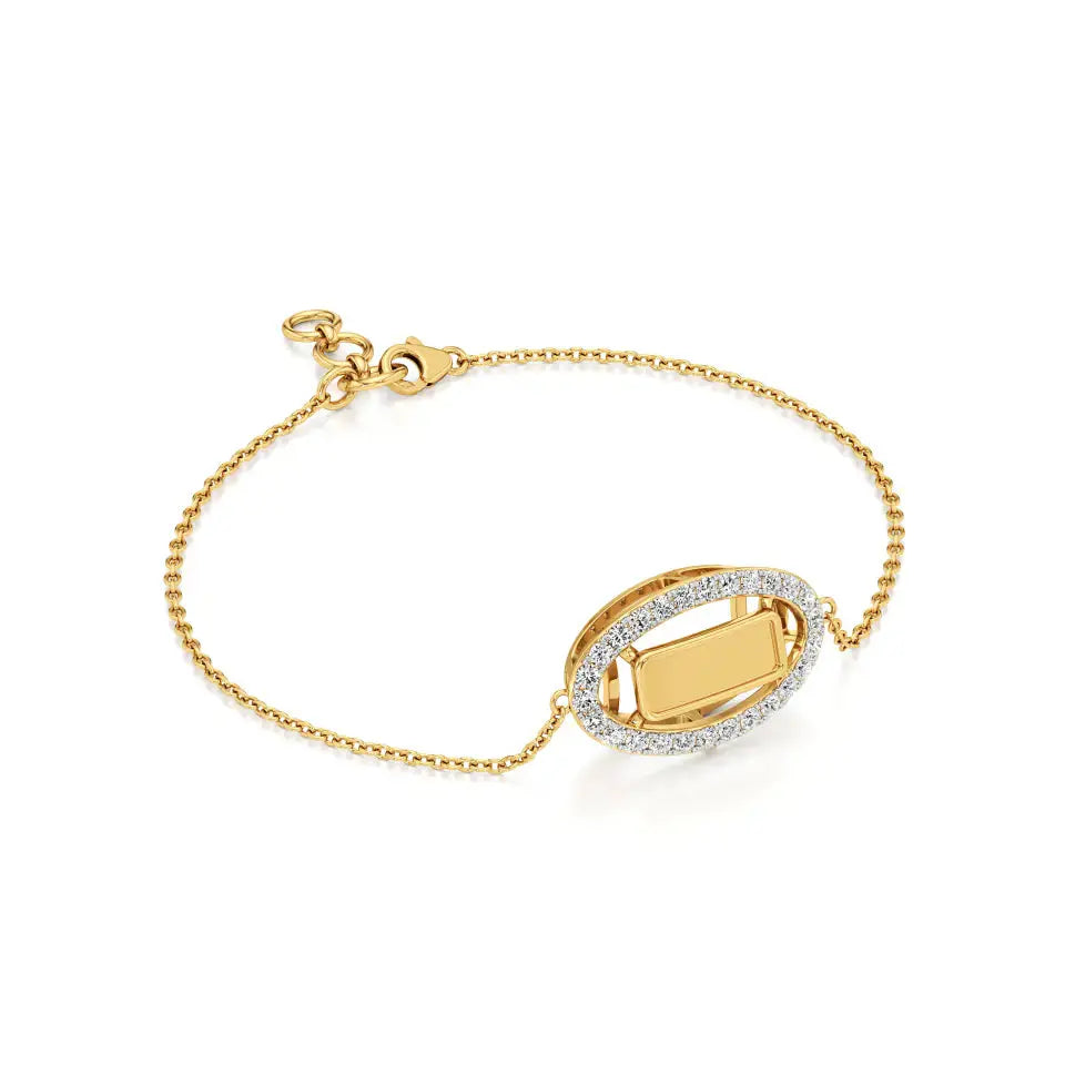 Rupak | Daily Wear Halo Round Lab Grown Diamonds Chain Bracelet - Nivara