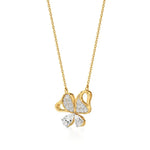 Vanya | Elegant Round Lab Grown Diamonds Butterfly Wings Pendant - Nivara