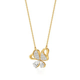 Vanya | Elegant Round Lab Grown Diamonds Butterfly Wings Pendant - Nivara