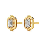Mode | Emerald-Cut Solitaire Lab-Grown Diamond Studs - Nivara