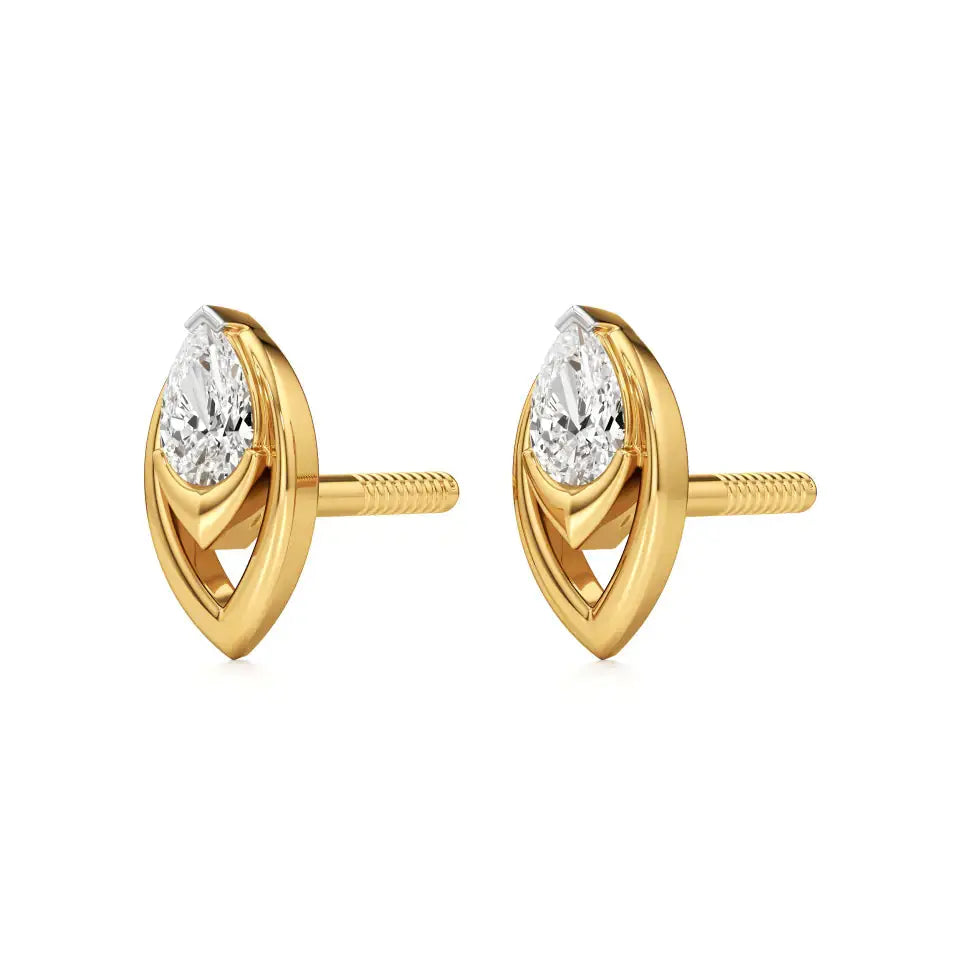 Sia | Pear Soliltaire Lab-Grown Diamond Studs - Nivara