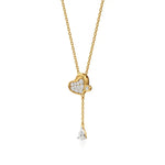 Sneh | Pear & Round Lab Grown Diamonds Tear Drop Pendant - Nivara