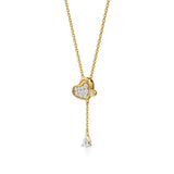 Sneh | Pear & Round Lab Grown Diamonds Tear Drop Pendant - Nivara