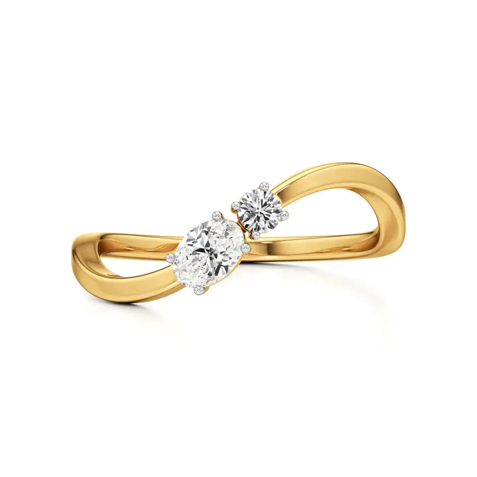 Mode | Oval & Round Lab-Grown Diamond Ring - Nivara