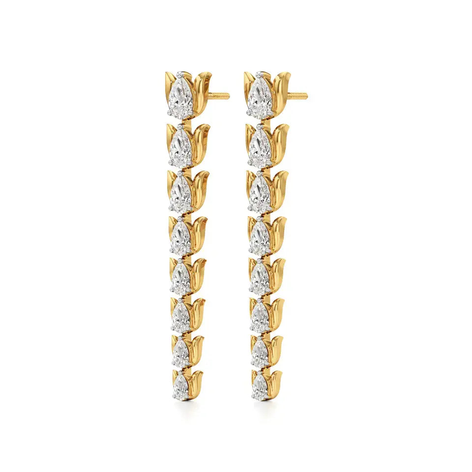 Mode | Pear Lab-Grown Diamonds Dangler Earrings - Nivara