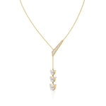 Flora | Pear & Round Lab Grown Diamonds Lotus Petals Necklace - Nivara