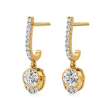 Amaya | Round Lab-Grown Diamond Dangle Earrings