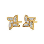 Flora | Round Lab-Grown Diamonds on Floral Design Studs - Nivara