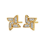 Flora | Round Lab-Grown Diamonds on Floral Design Studs - Nivara