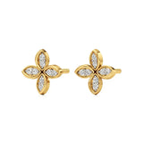 Flora | Round Lab-Grown Diamonds Floral Studs - Nivara